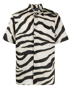 Рубашка с короткими рукавами и зебровым принтом Just cavalli