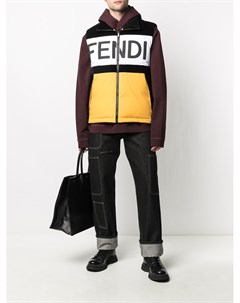Дутый жилет с вышитым логотипом Fendi