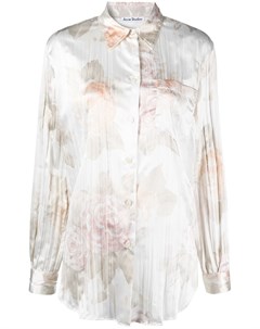 Плиссированная рубашка с цветочным принтом Acne studios