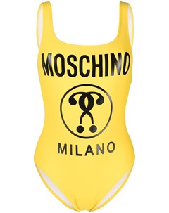 Купальник с открытой спиной и логотипом Moschino