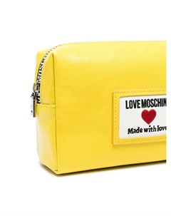 Косметичка из искусственной кожи с нашивкой логотипом Love moschino