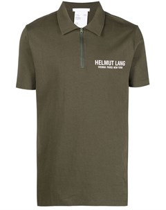 Рубашка поло с воротником на молнии и логотипом Helmut lang