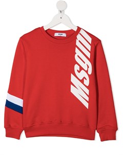 Толстовка с круглым вырезом и логотипом Msgm kids