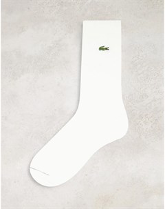 Носки белого цвета с логотипом Lacoste