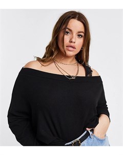 Черный свитшот с кружевной лямкой River island plus