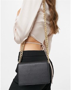 Черная сумка через плечо с массивной цепочкой ремешком Truffle collection