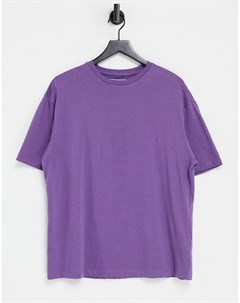 Фиолетовая футболка свободного кроя Another influence