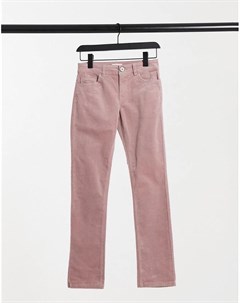Розово лиловые вельветовые облегающие брюки Jdy