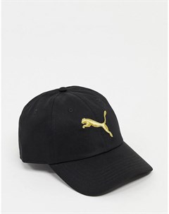Черно золотая кепка essentials Puma