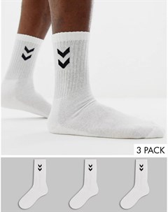 Набор из 3 пар белых носков Hummel