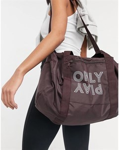 Коричневая спортивная сумка с логотипом Nia Only play