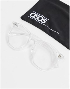 Очки в прозрачной оправе с прозрачными стеклами и защитой от синего излучения Asos design