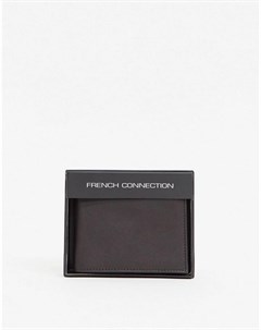 Кожаный бумажник c золотистым логотипом Рremium French connection