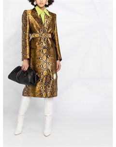 Пальто со змеиным принтом Versace