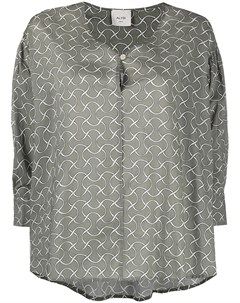 Расклешенная блузка с геометричным узором Alysi