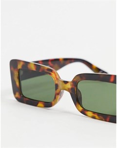 Квадратные солнцезащитные очки в черепаховой оправе Recycled Asos design