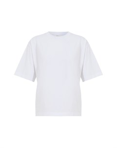 Короткая белая футболка из хлопка Acne studios