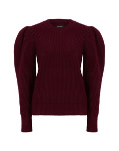 Бордовый шерстяной свитер с объемными рукавами Isabel marant