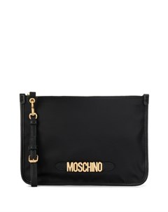 Клатч на молнии с логотипом Moschino