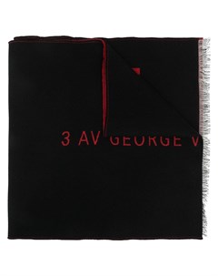 Шарф с вышитым логотипом и бахромой Givenchy