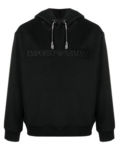 Худи с вышитым логотипом Emporio armani