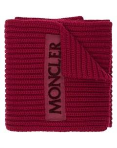 Ребристый шарф с заплаткой с логотипом Moncler