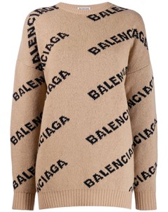 Джемпер с круглым вырезом и логотипом Balenciaga
