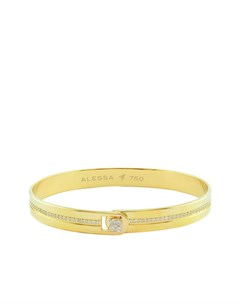 Браслет Spectrum Equality Solid из желтого золота с бриллиантами Alessa