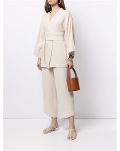 Короткая блузка кимоно с поясом 0711