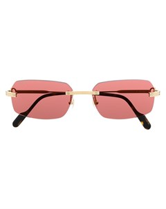 Солнцезащитные очки с квадратными линзами Cartier eyewear