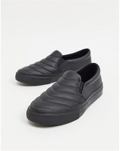 Черные кожаные уплотненные кроссовки Duchy Asos design