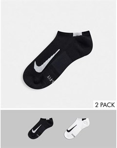 Набор из 2 пар невидимых носков с логотипом Nike running