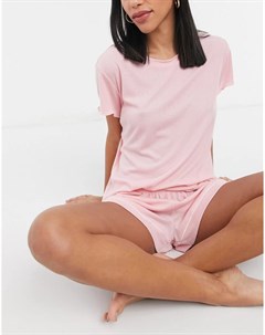 Комплект одежды в стиле casual из футболки и шорт розового цвета Chelsea peers