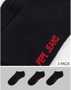 Набор из трех пар спортивных носков черного цвета dan Pepe jeans