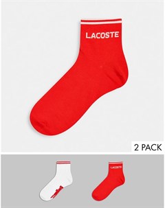 Набор из 2 пар низких носков красного цвета Lacoste