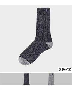 Толстые серые носки с темно синими элементами Pepe jeans