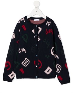 Джемпер с круглым вырезом и логотипом Dolce & gabbana kids