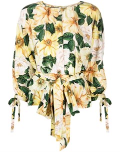 Блузка с завязками и цветочным принтом Dolce&gabbana