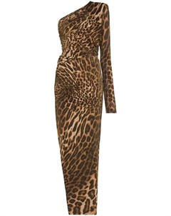 Платье на одно плечо с леопардовым принтом Alexandre vauthier