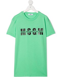 Футболка с логотипом Msgm kids