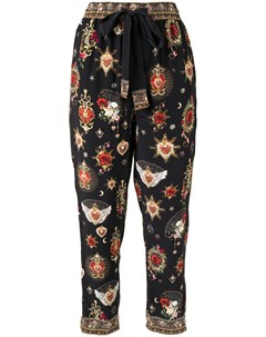 Укороченные брюки с цветочным принтом Camilla