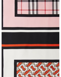 Клетчатый шарф с полосками Icon Stripe и монограммой Burberry