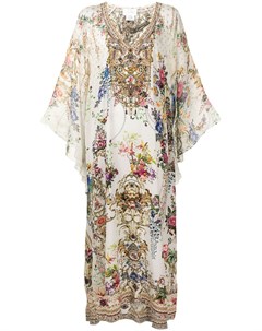 Платье с цветочным принтом и V образным вырезом Camilla