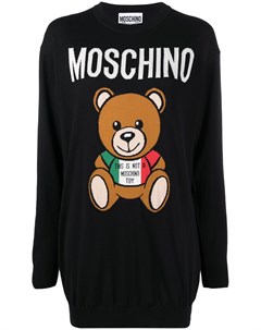 Платье свитер с логотипом Moschino