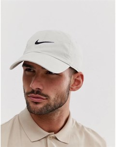 Светло бежевая кепка с логотипом галочкой H86 Essential Nike