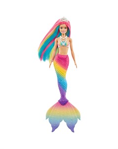 Кукла русалочка меняющая цвет с разноцветными волосами Barbie