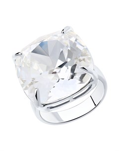 Кольцо из серебра с кристаллом Sokolov