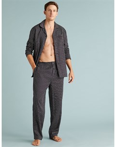 Хлопковый пижамный комплект с графическим принтом Marks Spencer Marks & spencer