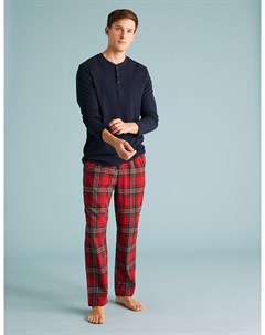 Рождественские пижамные брюки из чистого хлопка Marks Spencer Marks & spencer