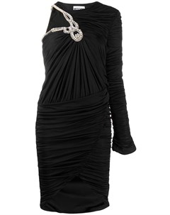 Декорированное платье на одно плечо с оборками Moschino